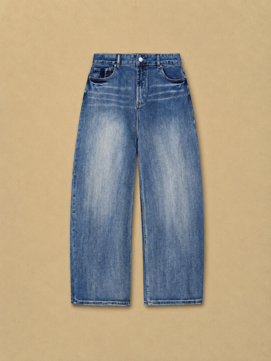 sun fade baggy jean